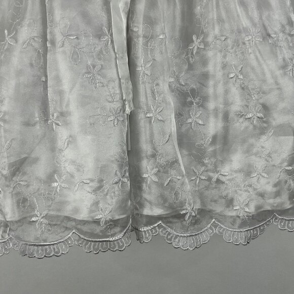 Zighi Baby Baptism Fit Flare Dress & Cardigan Size 6M White Floral Round Neck - Picture 9 of 13